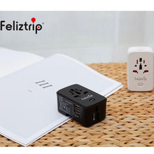 將圖片載入圖庫檢視器 Feliztrip  2合1多國用旅行USB插座連無線充電器 (1件)